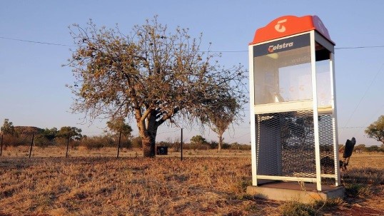 Phone box in the outback